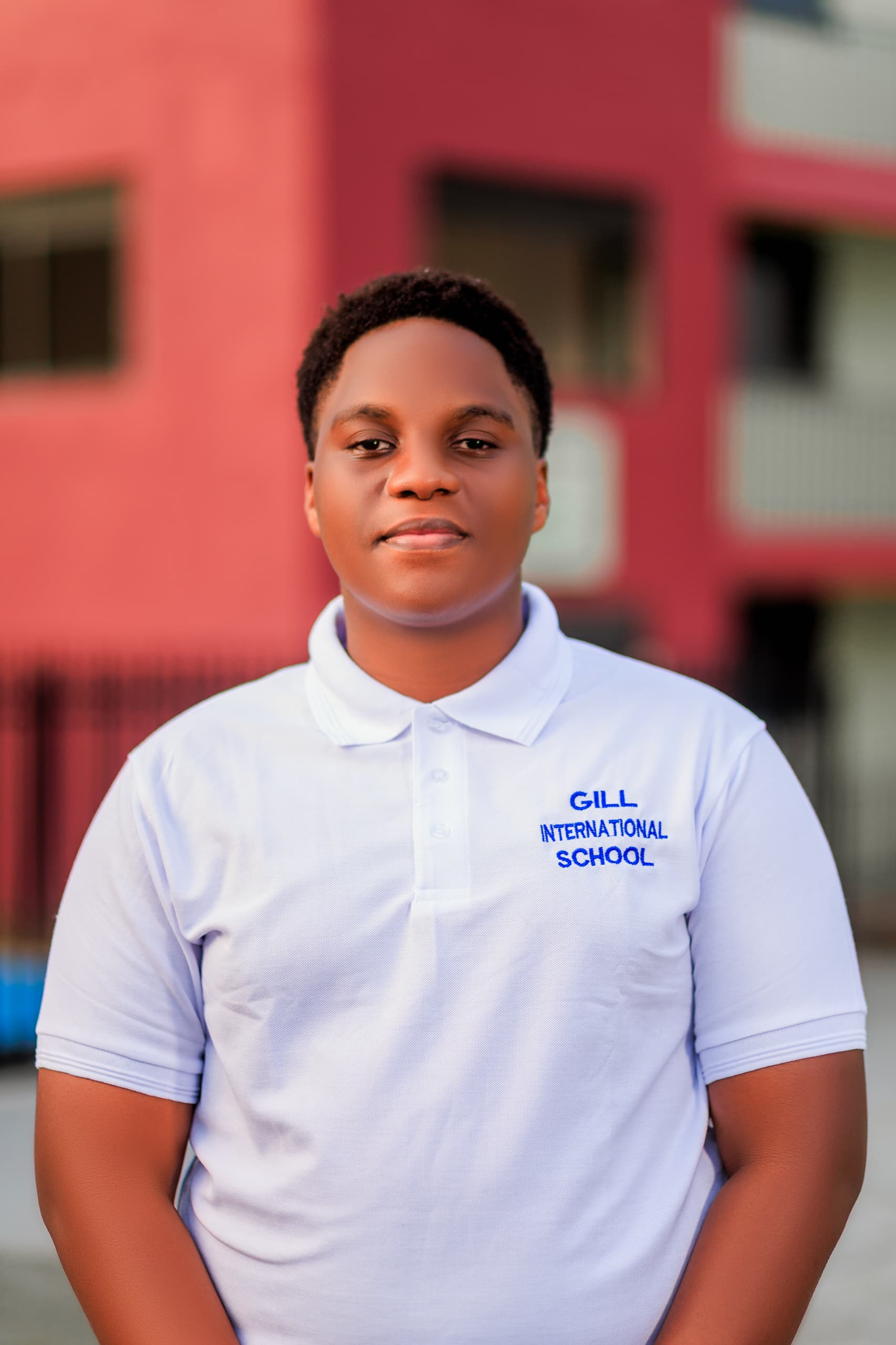 Student in Gill International School sports uniform